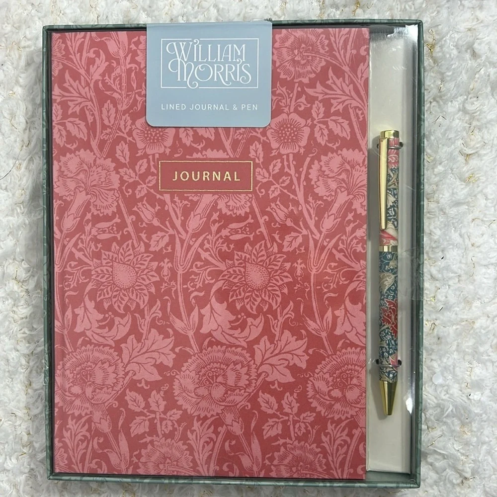 William Morris Pink Journal‎ and Pen Set